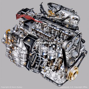 Car engine illustration