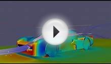 Car body design CFD visualization.