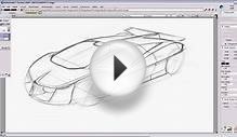Car Design Sketch Tutorial for a Supercar using Autodesk