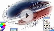 Design Automobile car design sketch in alias sketchbook pro